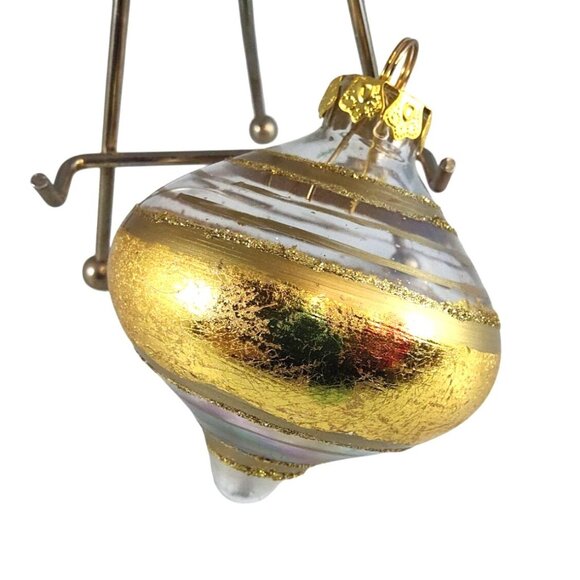 Vintage Hand-Painted Hand Blown Glass Christmas Ornaments Set Of 3 - Picture 11 of 13